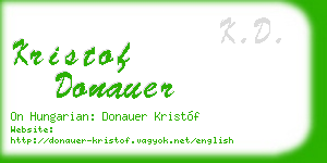 kristof donauer business card