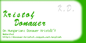 kristof donauer business card
